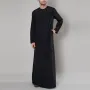 Men Solid Color Elegant Long Sleeve Kaftan Shirts 