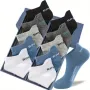 5 Pairs Mens Anti-odor Mesh Sports Socks Comfy Breathable Sweat Ankle Socks Casual Soft Elastic Socks, Spring & Summer