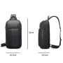 BANGE Chest Bag Men Casual Crossbody Bag Waterproof Shoulder Satchel Multi-Pockets Large Capacity Men's Bag