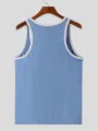 INCERUN Mens U-neck Tank Top Summer Fashion Daily Top Men Fitness Sleeveless Shirt Exercise Sports Gyms Train Vest