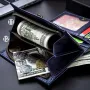 BULLCAPTAIN Genuine Leather Men Short Wallet Casual Business Clutch Male Coin Purse Hasp Zipper Card Holder Money Clip