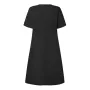 ZANZEA - Vestido de verano elegante para mujer, con escote en V, manga corta, informal, para fiestas, hasta la rodilla