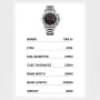 CRRJU Men's Quartz Chronograph Watch Stainless Steel Strap Waterproof Large Dial Luminous Sport Wristwatch with Date Function