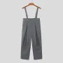 INCERUN Men Solid Color Casual Overalls with Pockets, Loose Fit Workwear Jumpsuit With Adjustable Straps