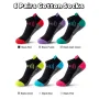 6 Pairs Men's Ankle Socks, Anti Odor & Sweat Absorption Breathable Cotton Low Cut Socks Mens Sport Socks for Outdoor Running Cycling Hiking Wearing All Seasons Wearing