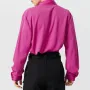 INCERUN Herrar Skyrta Fashion-forward Karlar Björt Long Sleeve Skyrta með Big V-hálsmáli og flæðandi borðum