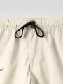 ChArmkpR - Pantalones cortos con cordón en la cintura para hombre, estampado de ciruela japonesa, estilo Bossom
