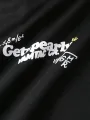 ChArmkpR Mens Hooded Sweatshirts Cartoon Duck Letter Print Loose Contrast Hoodies