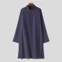 INCERUN Men's Pakistan Kurta Kaftan Long Sleeve Pajama Ethnic Dress Shirt Blouse Tops