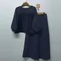 ZANZEA 2pcs Women Loose Fit Long Sleeve Top Long Trousers Casual Solid Color Two Piece Set Plus Size S-5XL