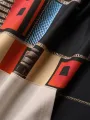 ChArmkpR Mens Hooded Sweatshirts Smile Ethnic Geometric Print Patchwork Drawstring Hoodies