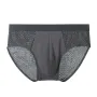 Pacote com 4 cuecas masculinas de malha de bambu, cuecas respiráveis com buracos, tamanho grande, shorts masculinos, lingerie, cuecas