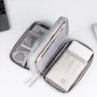 Dubbellaagse reistas voor draagbare digitale producten, beschermhoes voor U-schijven, USB-datakabelorganizer, hoofdtelefoonoplader, schatkist, accessoirekoffer