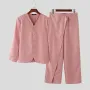 INCERUN Mens Solid Color Long Sleeve Two-Piece Outfit Collarless Blazer & Suit Pants Men's Fashion Set