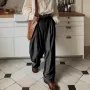 INCERUN High Fashion Sense Men Casual Pants Fold Design Solid Color Business Trousers for Men Large Size S-5XL