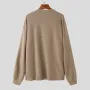 INCERUN Mens Knitted Striped Long Sleeve Cardigan Casual Solid Color Spring Fall Winter Men's Coat
