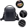 BULLCAPTAIN Genuine Leather Men Shoulder Bags Vintage Small Flap Crossbody Briefcase Handbag Vintage Messenger Bag