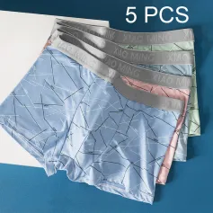 5 pezzi Boxer da uomo, sottili, traspiranti, comodi, ad asciugatura rapida, elastici, boxer, pantaloncini da uomo, mutande sportive, boxer shorts