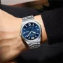 CURREN Men's Stainless Steel Quartz Watch Waterproof Calendar Business Casual Wristwatch Fashion Design with Watch Box