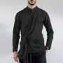 INCERUN Men Fashion Design Long Sleeve Shirt Button Up Comfy Casual Shirt for Mens Plus Size, Spring Fall