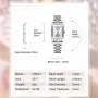 CRRJU Women's Quartz Watch Elegant Rhinestone Rectangular Dial Waterproof Stainless Steel Strap Luminous Design Perfect for Business and Fashion Use Stylish Women Watch Ideal for Everyday Wear