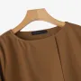 ZANZEA Elegant Style Women's Blouse Round Neck Half Sleeve Double Layer Casual Shirt Fashion Pullover Top