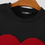 Sudadera INCERUN de manga larga con estampado de corazón para hombre, estilo informal, clásica, negra, con cuello redondo, talla grande S-5XL