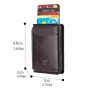 BULLCAPTAIN Men's Mobile Phone Holder Card Holder RFID Blocking Leather Wallet Aluminium Box Credit Card Holder Money Clip Slim Design Secure Protected