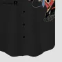 ChArmkpR Mens Shirts Ethnic Figure Side Print Lapel Short Sleeve Black Shirts