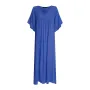 ZANZEA Plus Size Women Bohemian Long Dress Short Sleeve Hollow Out Robe Kaftan Solid Beach Maxi Dress