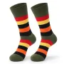 5 pares de calcetines de algodón a rayas para hombre, divertidos, con diseño de bloques de colores brillantes, con personalidad, de tubo medio largo, para monopatín, unisex