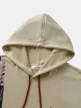 ChArmkpR Mens Ethnic Smile Print Color Block Patchwork Kangaroo Pocket Hoodies