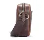 BULLCAPTAIN Men's Genuine Leather Shoulder Bag Retro Large Capacity Travel Bag Crazy Horse Leather Crossbody Bag Messenger Bag