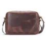 BULLCAPTAIN Men's Genuine Leather Shoulder Bag Retro Large Capacity Travel Bag Crazy Horse Leather Crossbody Bag Messenger Bag
