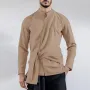 INCERUN Men Fashion Design Long Sleeve Shirt Button Up Comfy Casual Shirt for Mens Plus Size, Spring Fall