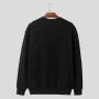 Sudadera de manga larga con estampado de números para hombre de INCERUN, cómoda y moderna, de color liso, con cuello redondo, talla grande S-5XL