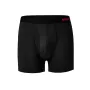 3pcs Men's Black Boxer Briefs Breathable Comfy Boxer Trunks, Elastic Sports Shorts, Men's Casual Underwear For Daily Wear S-XL