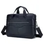 BULLCAPTAIN Briefcase Shoulder Messenger Bags Men's Genuine Leather 14-inch Laptop Bag's Men's Briefcase Office Business Handbag