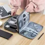 Three Layer Large Capacity Storage Bag Digital Organizer Multifunctional Earphone Charger Data Cable Digital Product Business Trip Portable Handbag