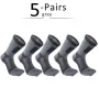 5 Pairs Men's Split Toe Long Socks Thick Compression Mesh Outdoor Fitness Running Cycling Basketball Travel 5 Finger Sports Socks Comfortable
