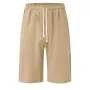 Pantalones cortos de lino y algodón de secado rápido para hombre, de verano, transpirables, a rayas, informales, para gimnasio, correr, con bolsillo cargo, para playa, de cinco puntos, ligeros y cómodos.