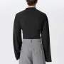 INCERUN Men's Layered Design Swing Collar Long Sleeve Tshirt Comfy Soft Loose Fit Sleeve T-Shirt for Men Plus Size