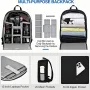 Camera Backpack Bag with Waterproof Cover Multi-Compartment Design for Camera Accessories Laptop Tripod Strap Outdoor Photography Travel