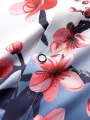 ChArmkpR Mens Shirt Japanese Cherry Blossoms Ombre Print Lapel Short Sleeve Shirts