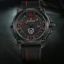 NAVIFORCE Fashion Men Sports Watches Genuine Leather Strap Quartz Watch Waterproof Date Luminous Wristwatch