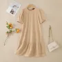 ZANZEA Elegant Style Women Dress Ladylike Puff Sleeve Dress Lace Patchwork Midi O Neck Dresses