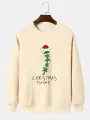 ChArmkpR Mens Christmas Element Print Crew Neck Loose Pullover Sweatshirts