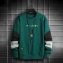 ChArmkpR Mens Japanese Print Color Block Patchwork Pullover Hoodies