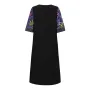 VONDA Womens Elegant Half Sleeve Noble Crew Neck Printed Maxi Dresses (Plus Size)