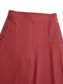 ZANZEA Plus Size Women Pants Solid Color Side Button Elastic Waist Loose Casual Wide Leg Pants With No Pocket